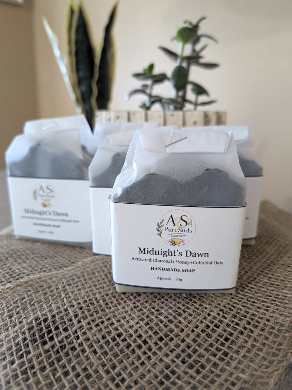 Midnight's Dawn Handmade Activated Charcoal Soap - Charcoal Gray